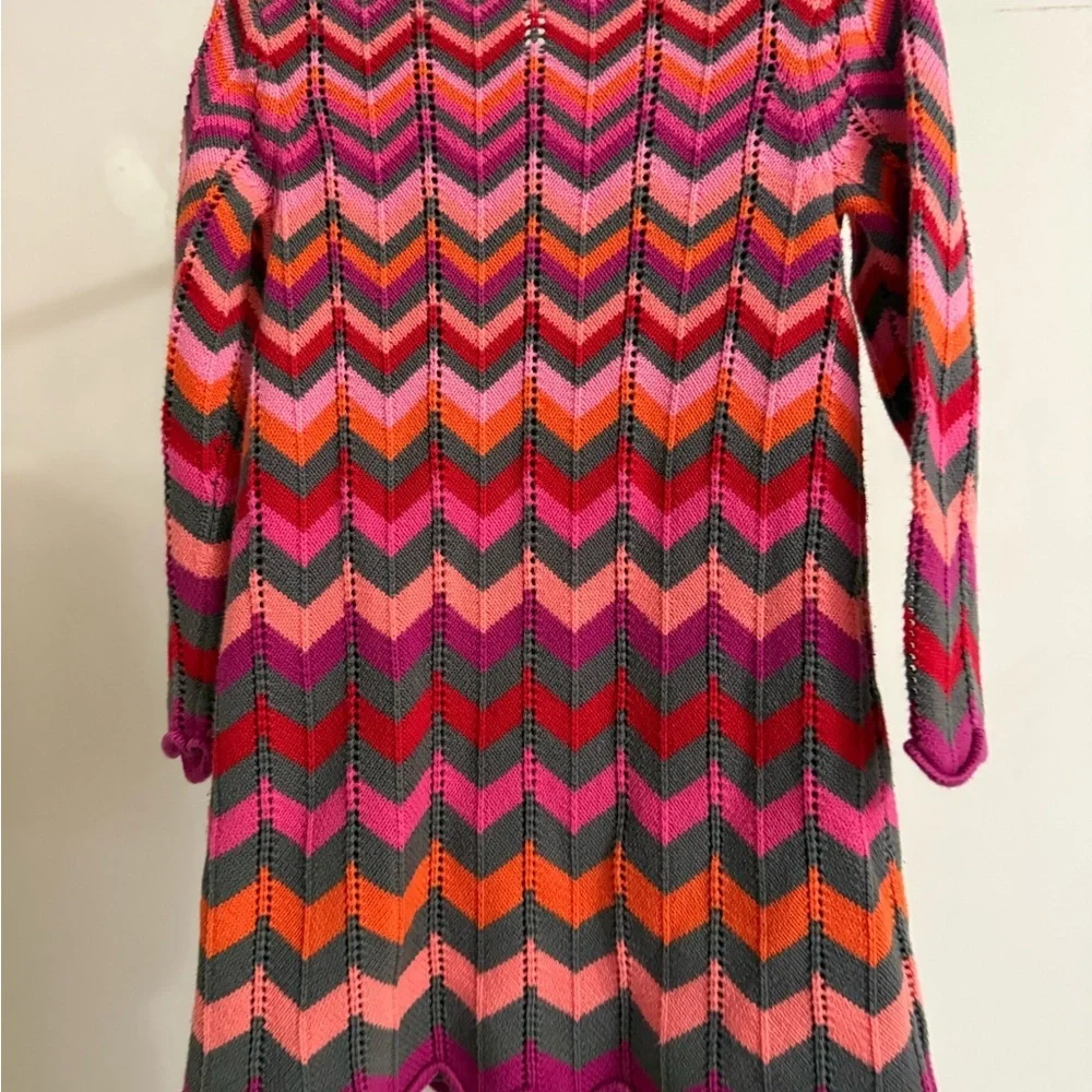 Hanna Andersson Flamestitch Chevron Sweater Dress